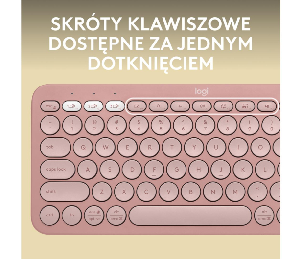 Logitech K380s Pebble Keys 2 różowy - 1172753 - zdjęcie 8